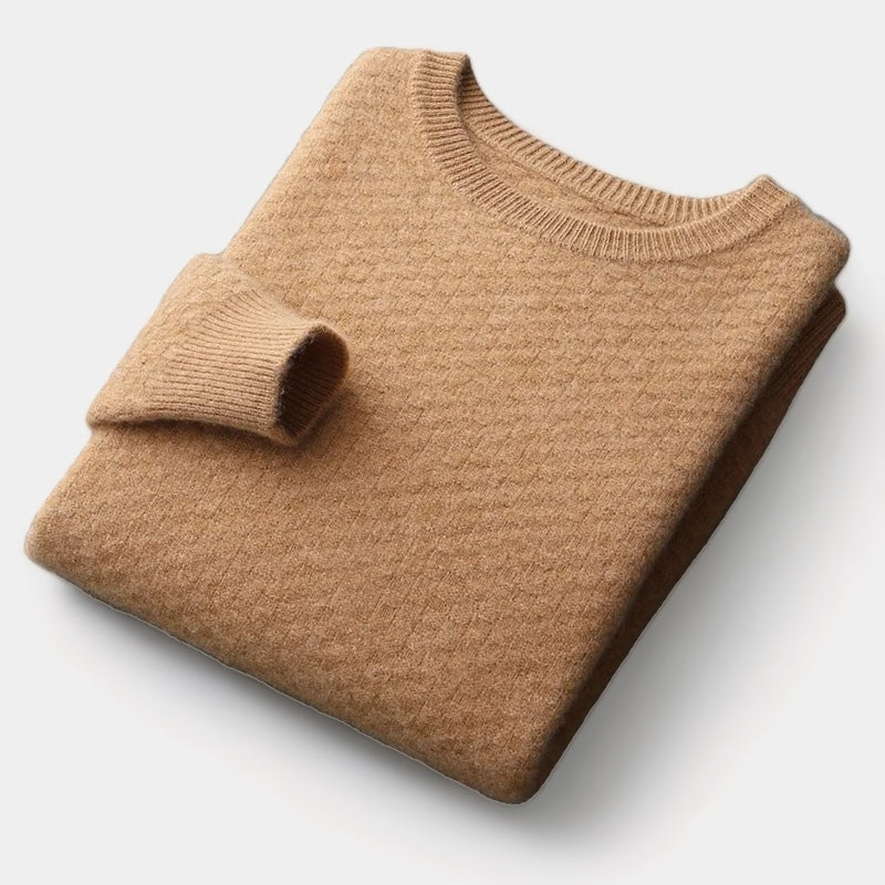 Mercellini Merino Wool Checkered Sweater