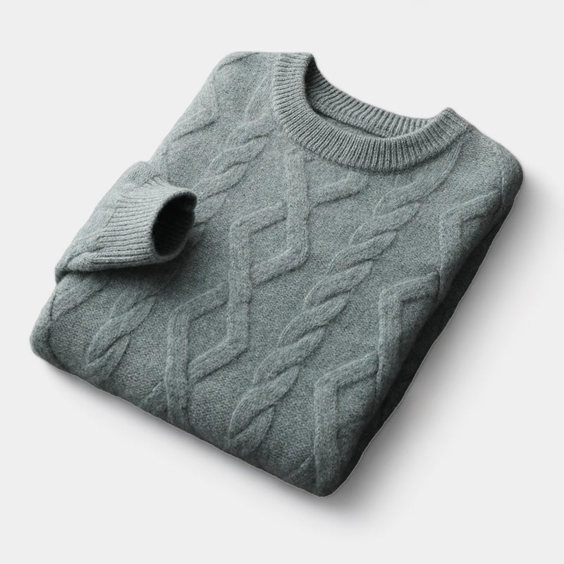 Mercellini Merino Wool Padded Knitted Sweater