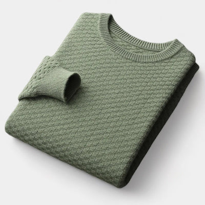 Mercellini Merino Wool Checkered Sweater