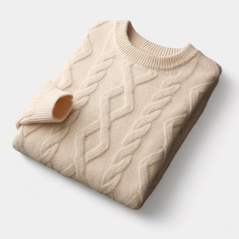 Mercellini Merino Wool Padded Knitted Sweater