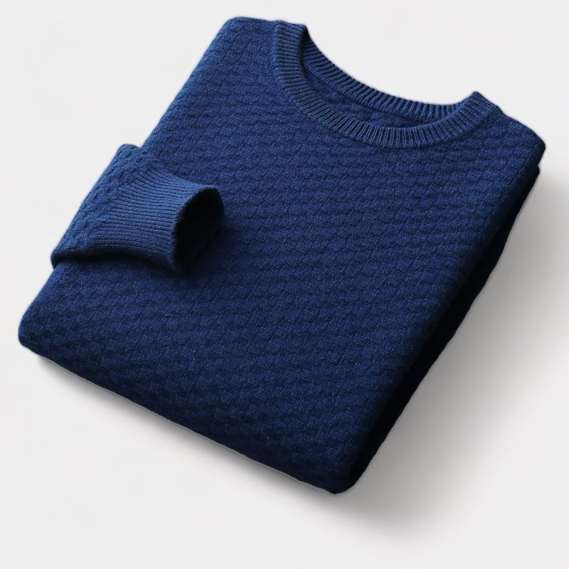 Mercellini Merino Wool Checkered Sweater