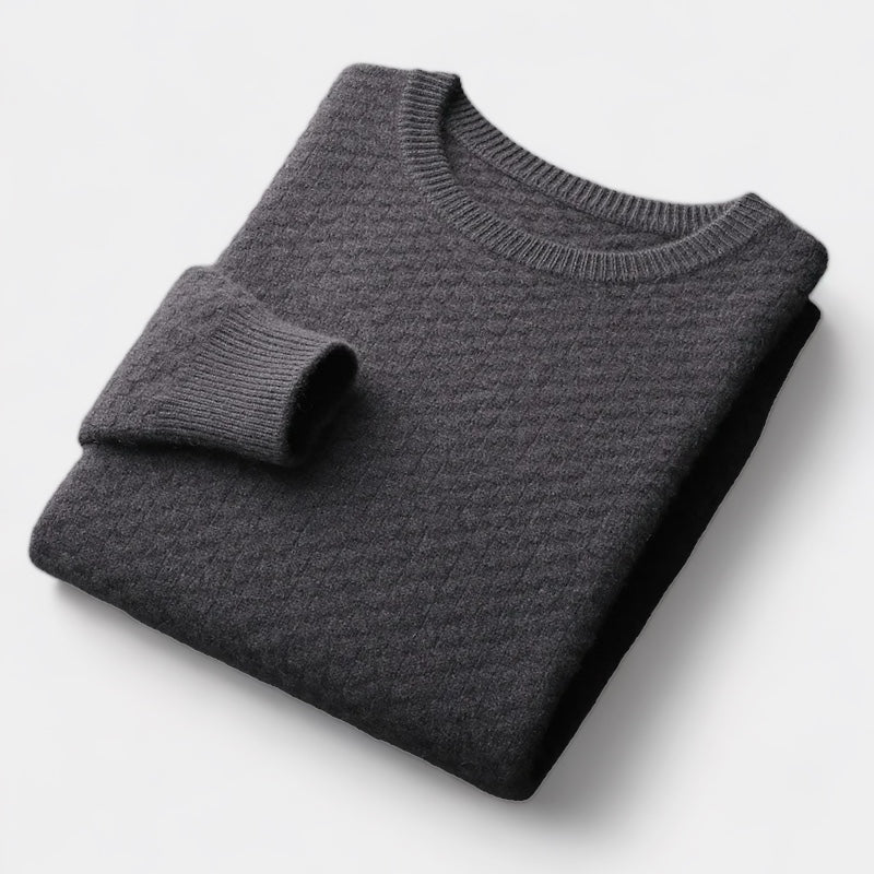 Mercellini Merino Wool Checkered Sweater