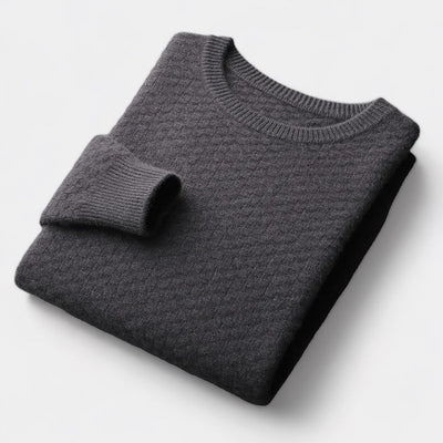 Mercellini Merino Wool Checkered Sweater