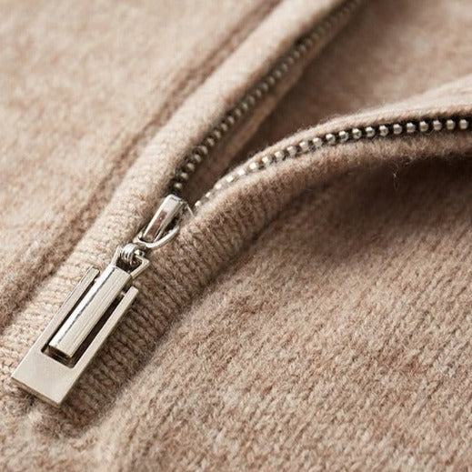 Mercellini Merino Wool Quarter-Zip Sweater
