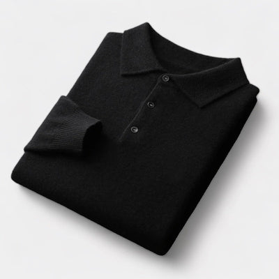 Mercellini Merino Wool Polo Collar Sweater