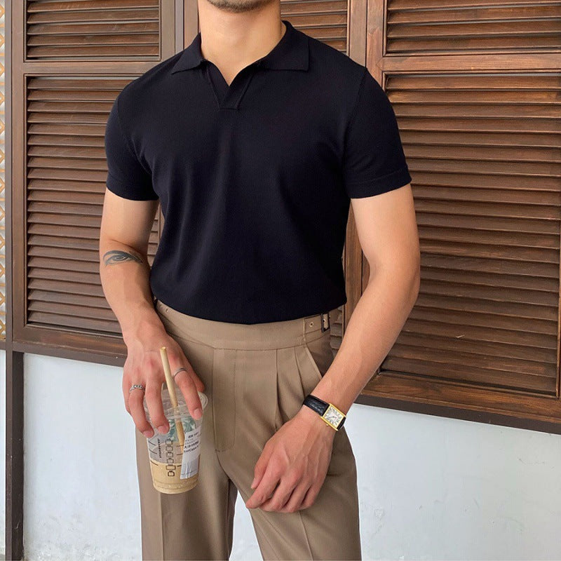 Mercellini V Collar Polo Shirt