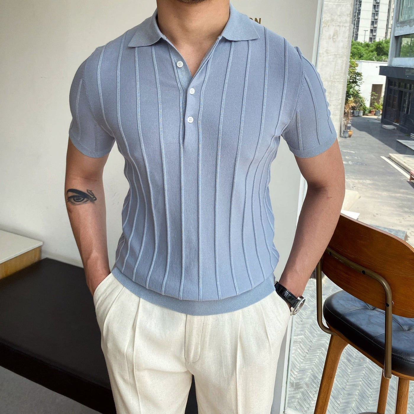 Mercellini Striped Polo Shirt